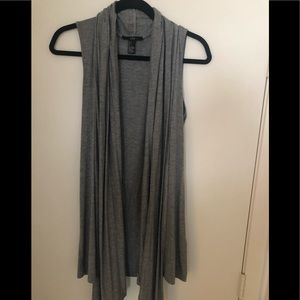Gray flowy vest